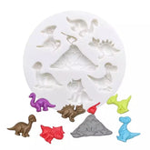 Molde Silicona Dinosaurios Mini